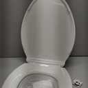 KOHLER 4636-RL-0 Cachet ReadyLatch Elongated Toilet Seat Slow Close, Soft Close Toilet Seat Quiet Lid, Contoured Grip-Tight Bumpers Installation Hardware, Apartment Essentials, White