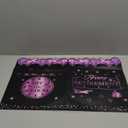 Jumbo Retirement Party Decorations,Extra Large Retirement Card for Women Men, Giant Farewell Happy Retirement Greeting Card Signature Guest Book for Coworker Retirement Party Supplies Decor-Purple Black