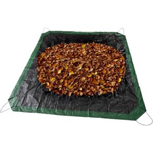 Drawstring Tarps 9x9 Ft, Waterproof Leaf Tarp 4 Drawstrings