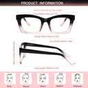 6 Pack Reading Glasses for Women Blue Light Blocking Computer Square Readers with Spring Hinge (Mix Color, 0.00, x)