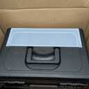 IRIS USA File Box Organizer with Lid, Letter File, Portable Handle, Black