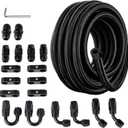 EVIL ENERGY 6AN Fuel Line Kit, 6AN Nylon Braided Fuel Line Hose Fitting Kit CPE 20FT Black