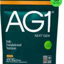 AG1 Next Gen Greens Powder with Daily Nutrition Formula, Citrus Flavor Advanced Nutrient-Rich Blend, Greens Mix Supplement with Spirulina, Chlorella, Vitamins and Minerals, Superfood and Probiotic, Set name: Single Pouch, 30 Servings