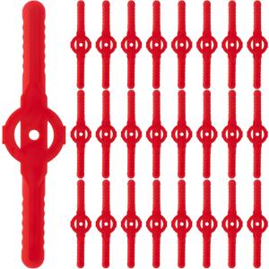 36 Pcs Plastic Grass Trimmer Head Blades, String Trimmer Head Blades, Plastic Cutter Blade Replacement for Cordless Grass Trimmer -Red