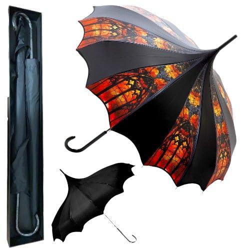 Gothic Rebel Custom Printed Vampire Gothic Pagoda Umbrella TWO PACK - Artisan Collection - BONUS Dark Wing Pagoda Umbrella (Hallowed Glass Bonus Kit)