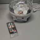 Disco Ball Lights RGB LED Rotating Party Stage Lights,Halloween Decoration, with Remote Control,Adult Home Theater,Room Decoration,Christmas Gift, Birthday Gift (White)