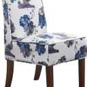 Traditional Fabric Accent Chair, DRM'SCUUM Modern Accent Chair for Living Room Soft White Velvet with Ink Paint Pattern,Comfor Seat,Sturdy Frame and Rubber Wood Legs