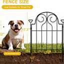 Decorative Garden Fence 17in x20ft, 20 Panels Rustproof Metal No Dig Fence Animal Barrier, Arched Flower Bed Edging Ornamental Wire Border Panel Fencing for Yard Patio Outdoor Decor
