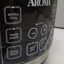 Aroma Housewares 20 Cup Cooked (10 cup uncooked) Digital Rice Cooker, Slow Cooker, Food Steamer, SS Exterior (ARC-150SB), Black