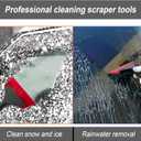 3 x Rubber Window Tint Squeegee, Super Flexible Silicone Squeegee No-Slip Handle for Car Remove Frost and Snow, RV, Windshield, Shower, Bathroom, Glass, Mirror 5 in Length (Red)