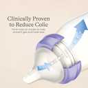 Lansinoh Anti-Colic Baby Bottles, BPA-Free Plastic, 8 Ounces, 3 Count, Medium Flow Nipples (Size M), Breastfeeding Bottle with NaturalWave Design