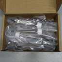 HOMOTEK 12 Pack Heavy Duty Solid Rigid Door Stop with Soft Rubber Tip, Zinc Die Cast Door Stopper Protect Wall & Door, Satin Nickel