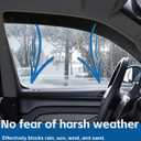 ZAZCQIL in-Channel Rain Guards for Ford F150 2021-2025 SuperCrew,Extra Durable Vent Deflector,F-150 Raptor Crew Cab Window Deflectors Vent Visor