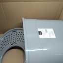 Amazon Basics Large Cat Litter Box with High Sides, Top Entry, Odor Control, Includes Scoop, 20.5 x 14.75 x 14.38 inches, Grey