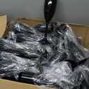 Domensi 40 Pack Black Acrylic Champagne Flutes Bulk 6 oz Unbreakable Reusable High Stem Plastic Toasting Goblets for Wedding, Party, Camping & Restaurant