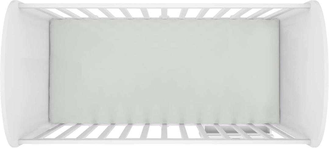 Hooga Grounding Crib Sheet, Organic Fitted Grounded Sheet for Baby Crib, Earth Connected Bedding (52x28x8) Pure Silver Fiber and Cotton, Grounding Cord Included. Off White