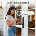 Sliding Door Smart Lock, Sliding Glass Door Lock with Fingerprint, Smart Mortise Lock with APP IC Card Code Keys, Patio Door Double Hook 2885 Mortise Lock Set with Handle