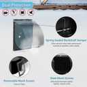 Neoaider 4 Inch Dryer Vent with Screen and Damper, 14GA/2MM Thick Heavy-Duty Steel Dryer Vent Cover, Dryer Vent Cover Outside for Dryer Ventilation and Outdoor Air Exhaust, Black