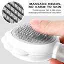 Cat Hair Brush for Shedding, 3-in-1 Pet Spray Hair Removal Comb with Visual Spray & Release Button, Waterproof Dog Grooming Brush for Furry Pet (White)