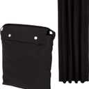 Amazon Basics Portable Blackout Curtain Shade with Suction Cups, Noise Reducing, Energy Saving, 50" W x 78"L, Black, 1-Pack
