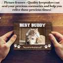 Dog Lovers Picture Frame, Best Buddy Photo Frame, Gifts For Dog Lover Dog Mom Dog Owner Women, Loss of Dog Sympathy Decor Gift, Dog Remembrance Gift, Home Office Pet Frame With Stand -17