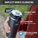 THERMOS ICON SERIES, Stainless Steel Water Bottle with Spout - 24 Ounce, Matte Stainless Steel - Vacuum Insulated Water Bottle with Lid