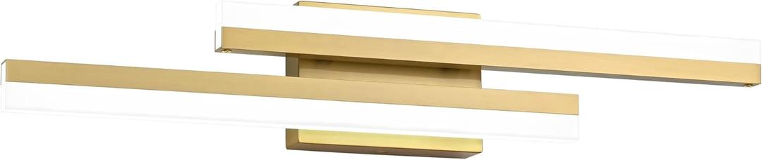 PRESDE 24" LED Bathroom Vanity Light Fixtures, Modern Brushed Gold Bathroom Lighting Bar Fixture Over Mirror Dimmable