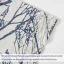 DriftAway Tree Branch Linen Lined Valance Double Layer Thermal Insulated Room Darkening Blackout Valances 3 Inch Rod Pocket Short Window Valance for Living Room Bathroom 52 Inch by 14 Inch Blue