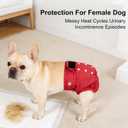Female Dog Diapers - Reusable Diapers for Doggie in Heat - Highly Absorbent for Pet Incontinence with Adjustable Snaps (Pack of 3) Red, M (Red,Black&Purple)