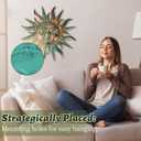 Verdigris Sun Wall Art Indoor/Outdoor Decor-24 Third Dimension Sun Wall Hanging Decoration for Home Bedroom Living Room Office Garden Yard Patio and Farmhouse
