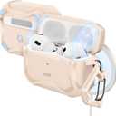 ESR for AirPods Pro 2nd Generation Case, Compatible with Airpods Pro Case 2nd/1st Gen (2023/2022/2019), Compatible with MagSafe, Powerful Drop Protection, Magnetic Lid, Desert Titanium