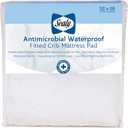 Sealy Baby Antimicrobial Fitted Waterproof Infant Crib Mattress Protector Pad and Toddler Bed Cover, Designed to Neutralize Odors, Machine Washable and Dryer Friendly, 52 x 28- White (Crib (Pack of 1))