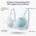 Nursing Bras for Breastfeeding Seamless Maternity Bra Ultra Comfort Pregnancy Sleep Bralette for Women, Baby Blue, Large