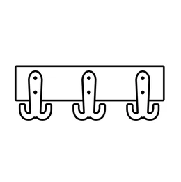 Vollumo Wooden Mountain Wall Coat Rack, Brown, 23.5 Inches
