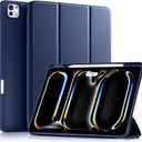 Akkerds Compatible with iPad Pro 13 Inch Case (M5/M4) 2025/2024, for iPad 13 Pro Case with Pencil Holder, Slim Trifold Stand Protective Cover with Soft TPU Back, Auto Wake/Sleep, NavyBlue