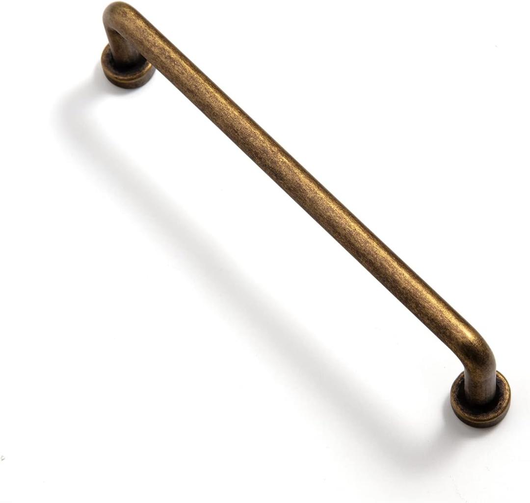 Goo-Ki 6 Pack 5'' Center to Center Antique Brass Cabinet Bar Pulls Vintage Drawer Handles Closet Classic Retro Home Kitchen Improvement Hardware