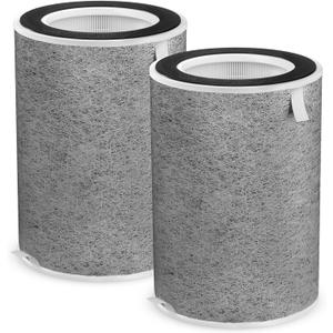 2Pack HP201 HP202 Replacement Filter, Compatible with Shark HP200 Series &HC502 Air Purifier MAX,HP200 Series HP202 HP201 &HP232 Filter Cleans Up to 99.98% Particles #HE2FKBAS,HE2FKBASMB