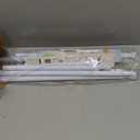 2 Pack Spring Tension Rods 28-45 Inches, 5/8 Inch Diameter White No Drill Spring Loaded Adjustable Extendable, Small Short Tension Curtain Rod for Windows Kitchen Doorway Closet Cupboard