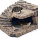 kathson Turtles Basking Platform Tortoise Resting Terrace Climbing Ramp Resin Dock Tank Decorations Reptile Hiding Cave Hideouts for Aquatic Turtles, Frog, Newts and SalamandersLarge