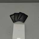 4 Pack Sliding Black ID Badge Holder, Heavy Duty Plastic ID Badge with Clear Window, Vertical Key Card Holder Protector Pouch for Office School ID Cards Proximity Key Cards Drivers Licenses & Passes