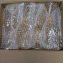 XUWAIDSGN 16 Pcs 7oz Plastic Vintage Glasses Drinking Glasses Unbreakable Wedding Glassware Crystal Water Goblets Reusable Drinkware Vintage Champagne Flutes (16, Amber)