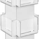 Natheeph Rotating Display Stand Greeting Card Display Wooden Display Rack with Two Card Sticker for Greeting Card Vendor Coffee Bag 3 Tier Tabletop Display Stand (White)