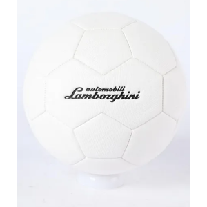 Lamborghini Soccer Ball Size 5, Machine Stitched Construction, PVC Material, Outdoor Fun, 5 Years+, 22 cm - White