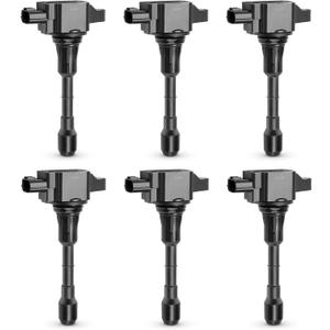UF550 Ignition Coil Pack Compatible with Nissan Altima Maxima Murano Pathfinder Quest 350Z/Infiniti EX35 FX35 G25 G35 JX35 M35 M35h Q50 Q70 QX60 3.5L V6 Replaces#C1670 22448-JA10C 5C1727 (set of 6)