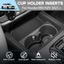 For Honda HRV Accessories 2026 2025 2024 2023 Cup Holder Inserts Center Console Liner 3D Silicone Cup Holder Coasters Protector Mat Pad Non-Slip Interior Decoration for HRV 3Pcs (Gray)