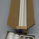 Vintage White Curtain Rod for Windows 66 to 120 Inch, 1 Inch Diameter Heavy Duty Adjustable Curtain Rod with Boho Finials - for Living Room & Bedroom