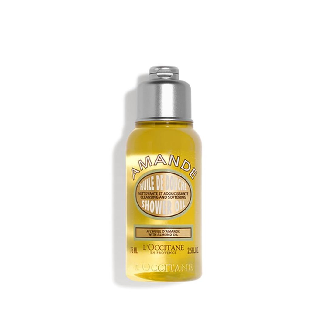 L'OCCITANE Cleansing & Softening Almond Shower Oil, Body Wash & Shaving Base Purifies & Smooths Without Drying Skin, Milky Lather, Nourishing Skincare (1 Fl Oz (Pack of 1))