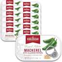 King Oscar Mackerel in Olive Oil with Jalapeño Peppers, 4.05 Ounce Cans (Pack of 12), Skinless & Boneless, Wild Caught Canned Mackerel Exp. 12/09/2030