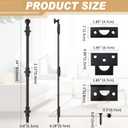 Tandefio 24" Dutch Door Bolt Heavy Duty Latch for Gate, Black