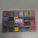 CraftyManor Mini 24 Color Pigment Ink Pads Set for Stamps, Fingerprint Ink Pad for Kids, Stamp Pad for Scrapbook Paper & Stamps for Classroom & Clothing Stamp & Letter Stamps, Archival